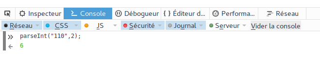 copie écran console validée